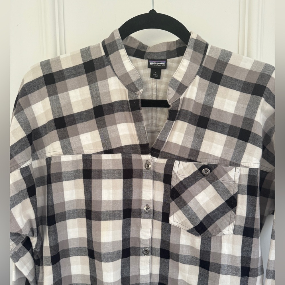 🌟 Classic Patagonia Organic Cotton Flannel Button Down Shirt - Size 4 / Small - Picture 3 of 7